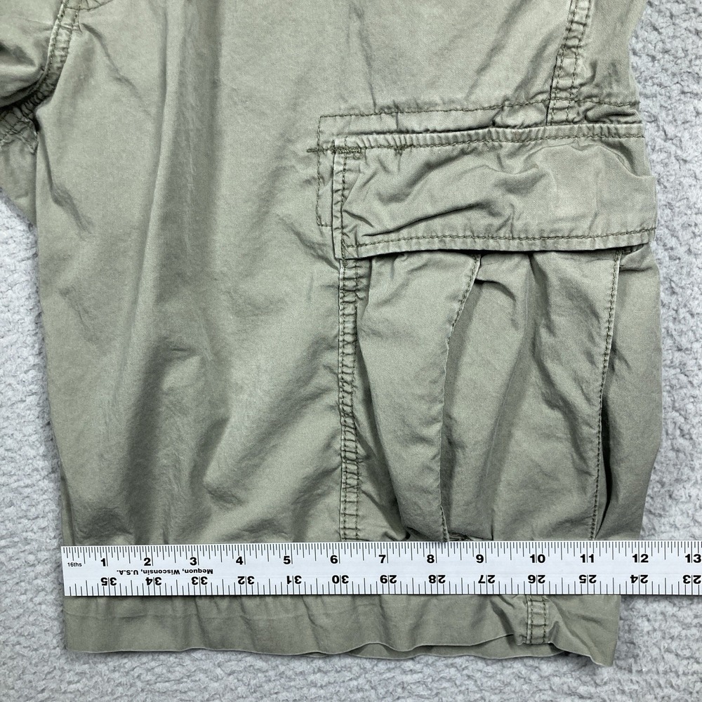 Polo Shorts Mens 34 Olive Green Cargo 12 in Inseam Military Surplus Gorpcore - Picture 10 of 16